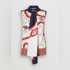Burberry Society Silk Scarf Blouse size 4